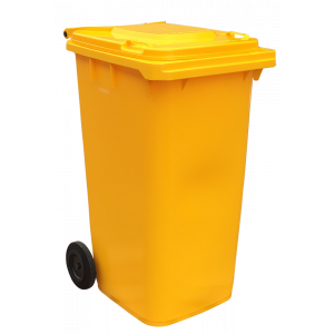Edco Heavy Duty Wheelie Bin - 240L  Yellow